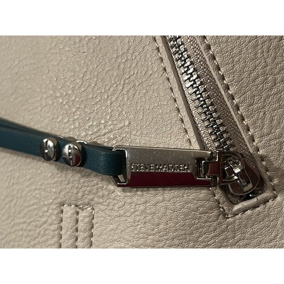 Steve Madden BQUEENIE Bisque Taupe Teal Tote Bag Purse Set NEW Rare - Picture 5 of 14